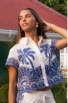 DENTELLE SHIRT - BLEU